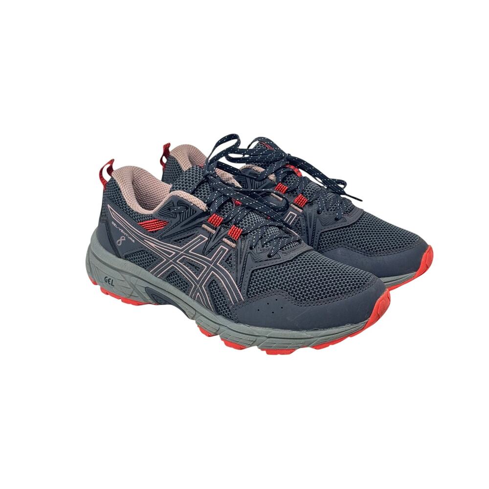 ASICS Women’s Gel-Venture 8 Grey & Peach Running Hiking Sneakers Size 8